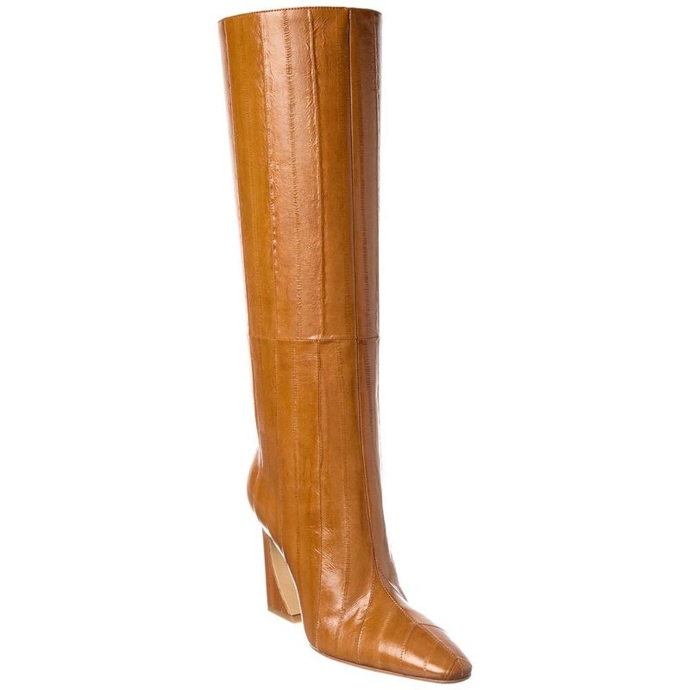 Fendi Arco Leather Knee-High Bootie, Brown